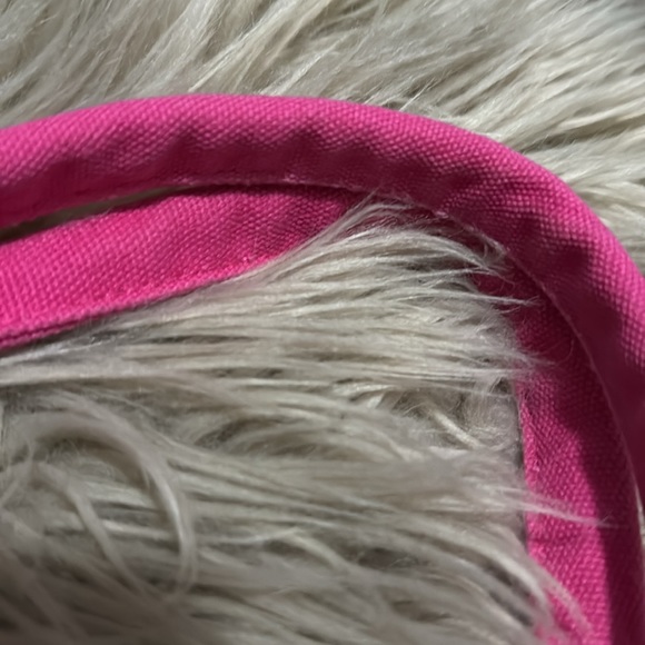 Victoria’s Secret Tote-Pink with Red Sequins-Canvas-Open Top-Guc - Picture 6 of 16